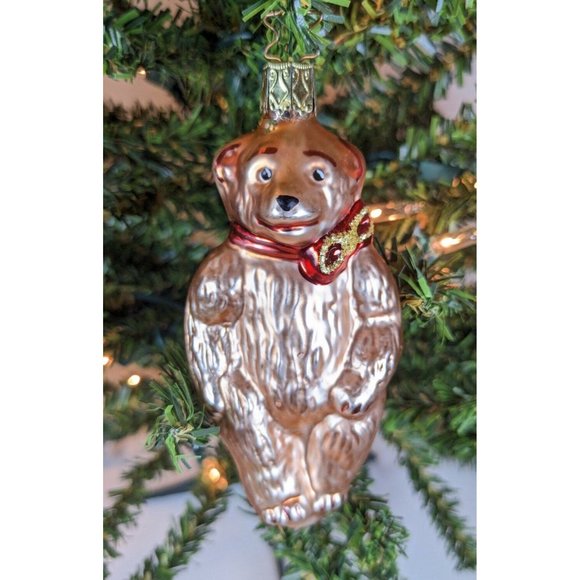 Teddy Bear Retired Inge Glas Old World Christmas Ornament - Picture 2 of 4
